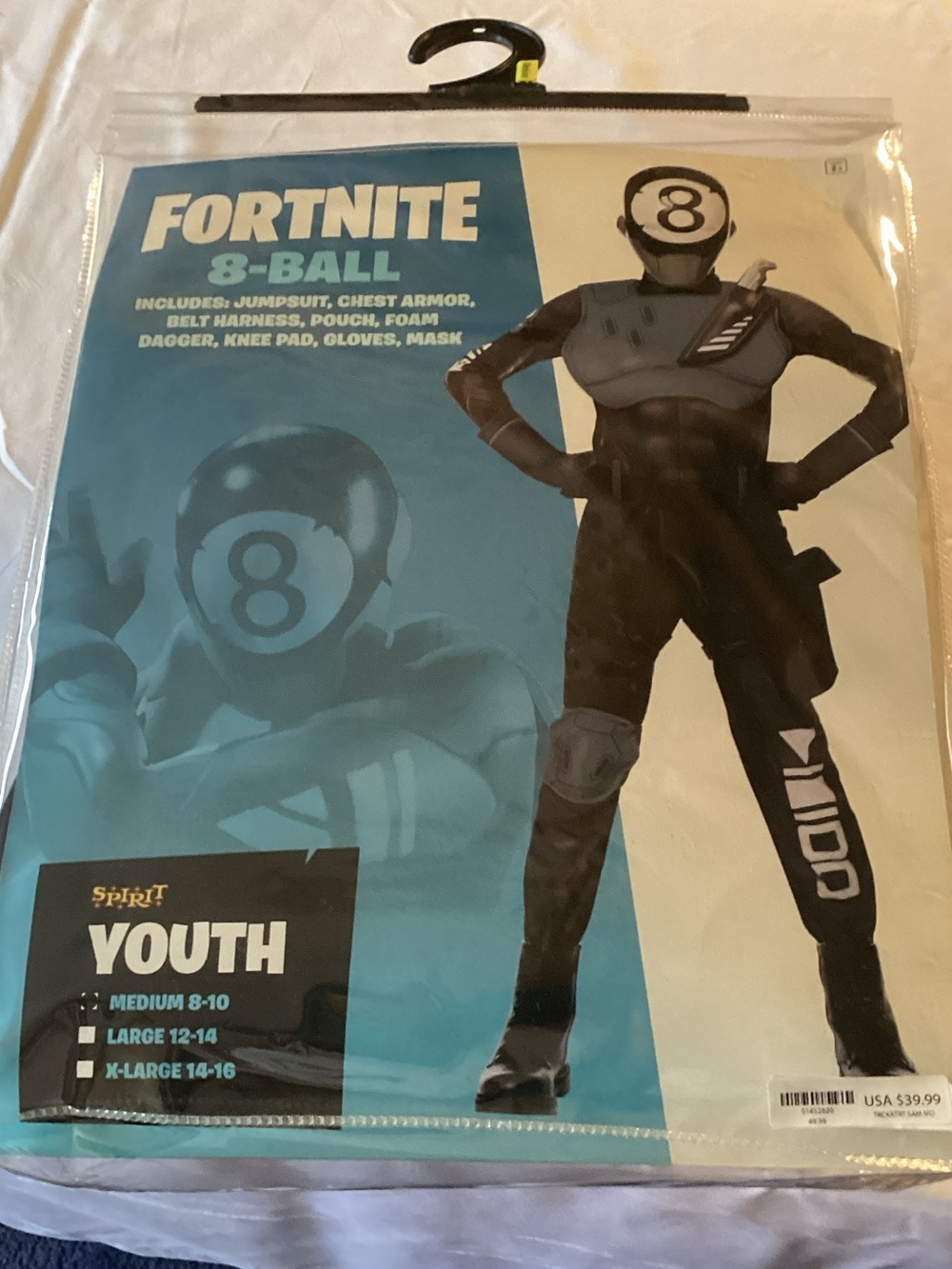 💀Fortnite 8-Ball Youth Costume